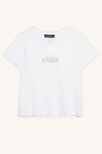 FRENCHY CHAIN TEE in colour BRIGHT WHITE