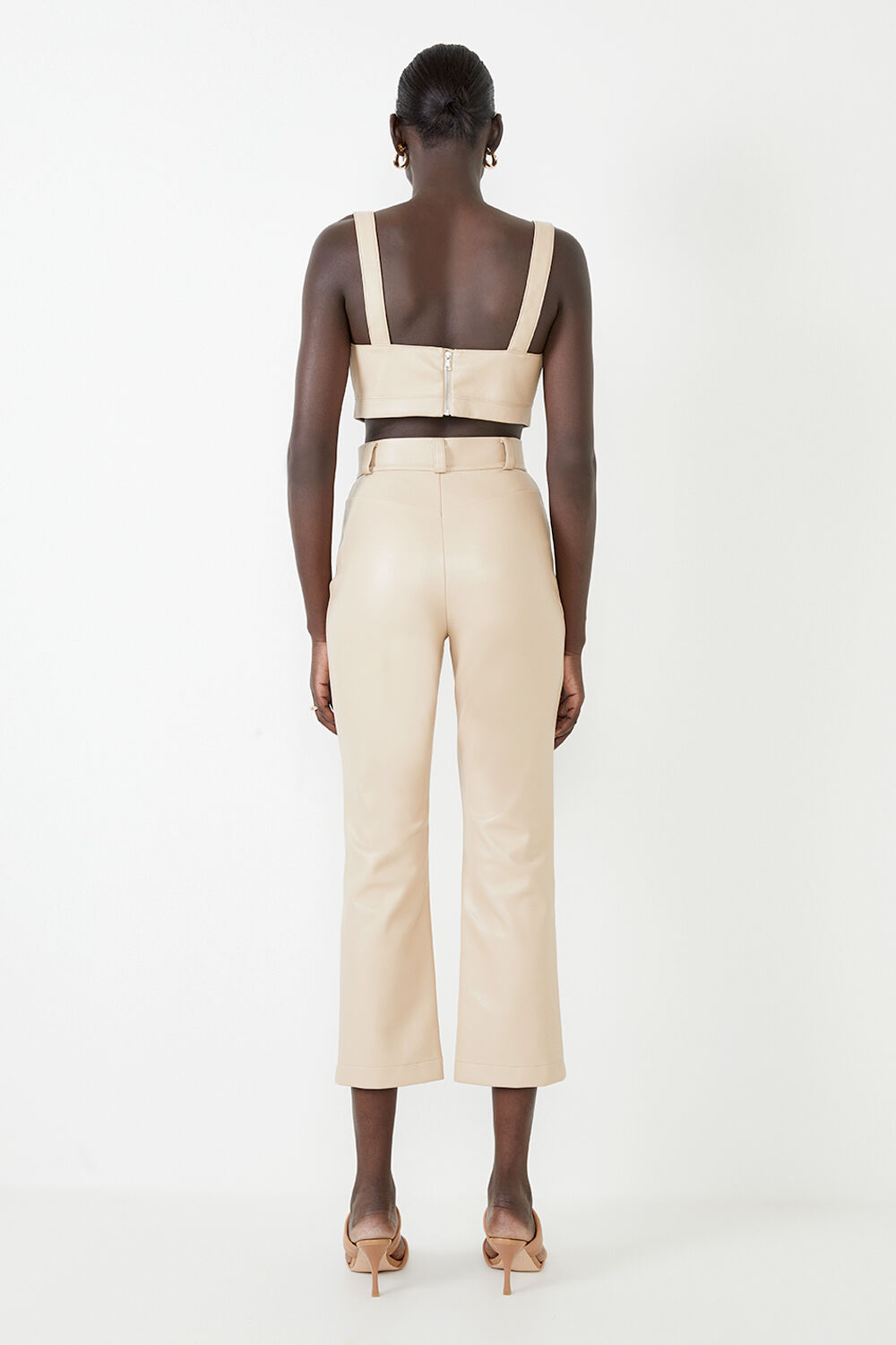 POLLY VEGAN LEATHER PANT in colour MOONLIGHT