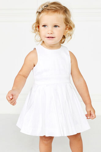 CLARA SHIMMER DRESS in colour CLOUD DANCER