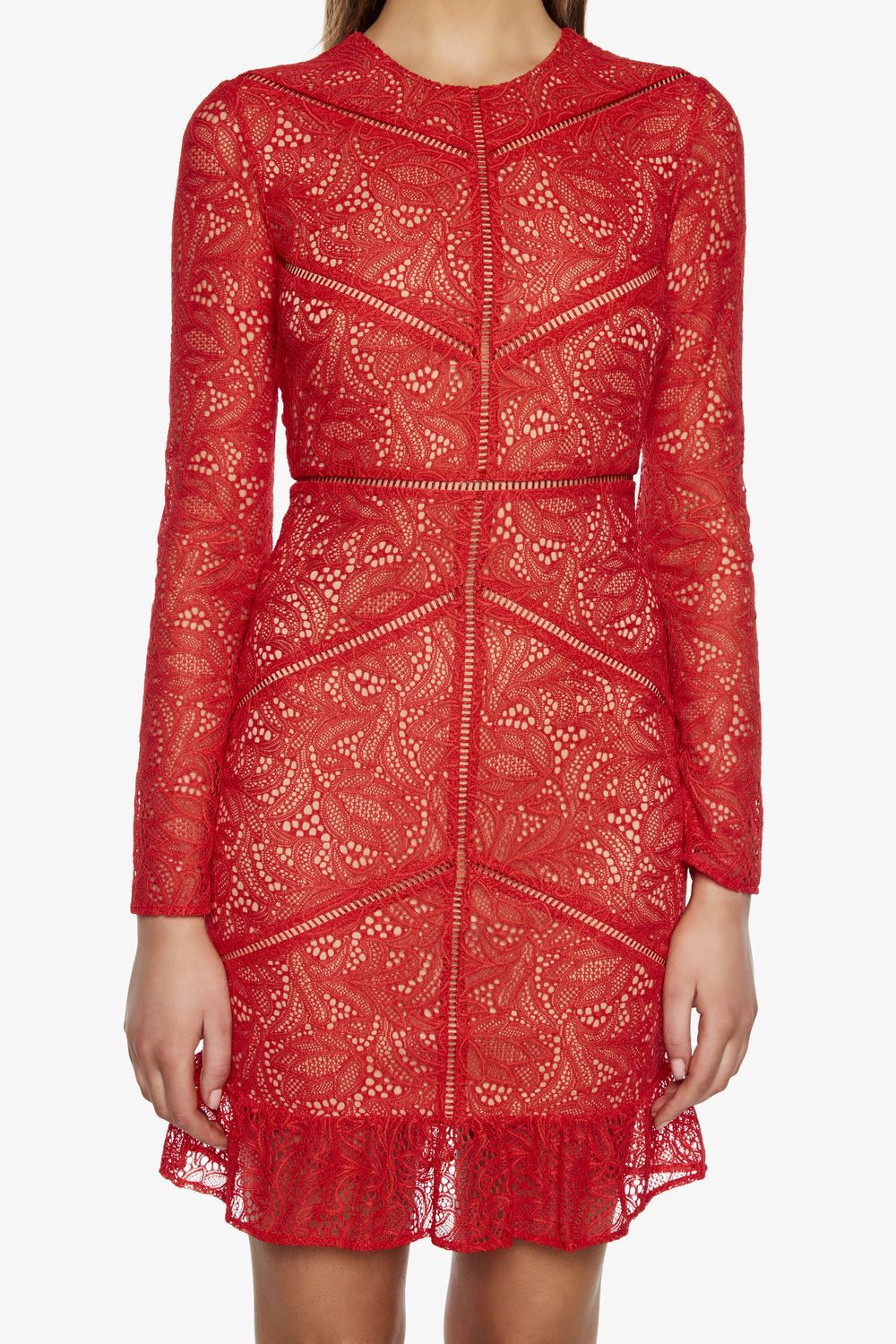 bardot sasha lace cocktail dress