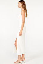 SARA KNIT MAXI DRESS in colour CLOUD DANCER
