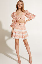 PAISLEY SKIRT in colour AMBER BROWN