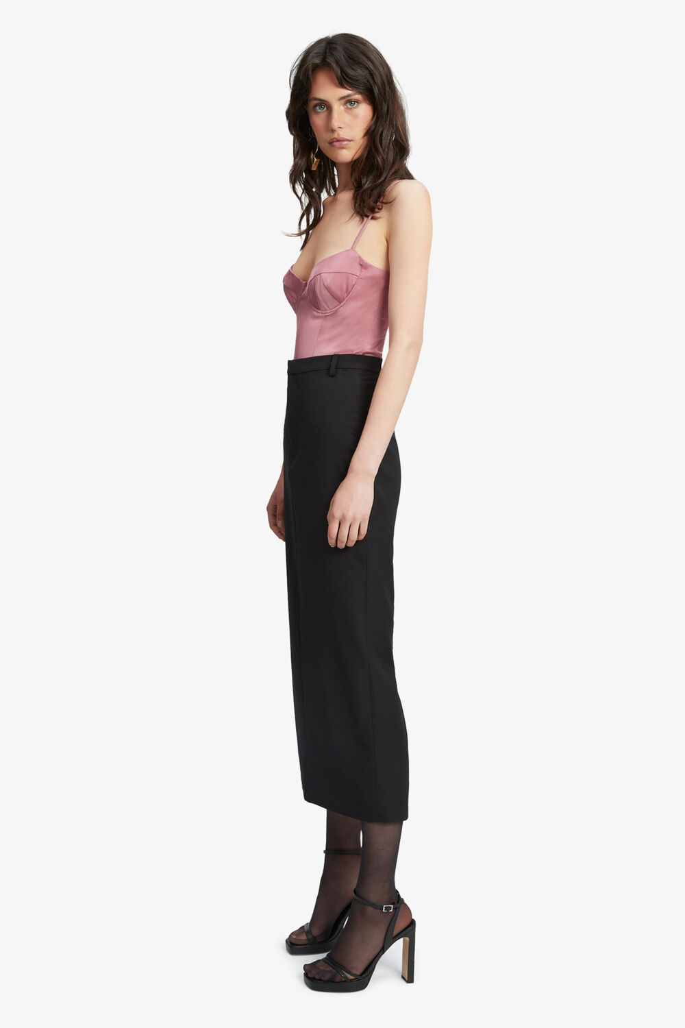 LANDON STRUCTURED BODYSUIT in colour LILAS