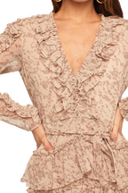 ALESSIA FRILL DRESS in colour MOONLIGHT