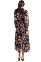 NAVY FLORAL DRESS in colour ESTATE BLUE