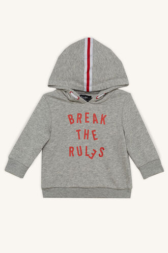 BREAK RULES HOODIE in colour FROST GRAY
