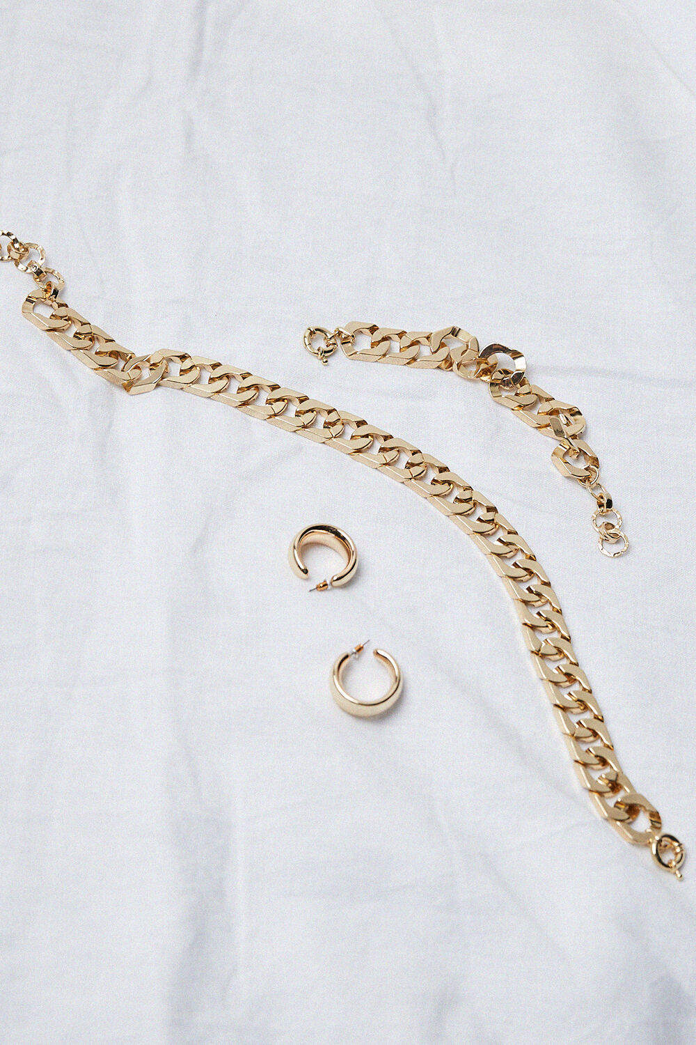 Gold Plated Chunky Necklace in Gold 