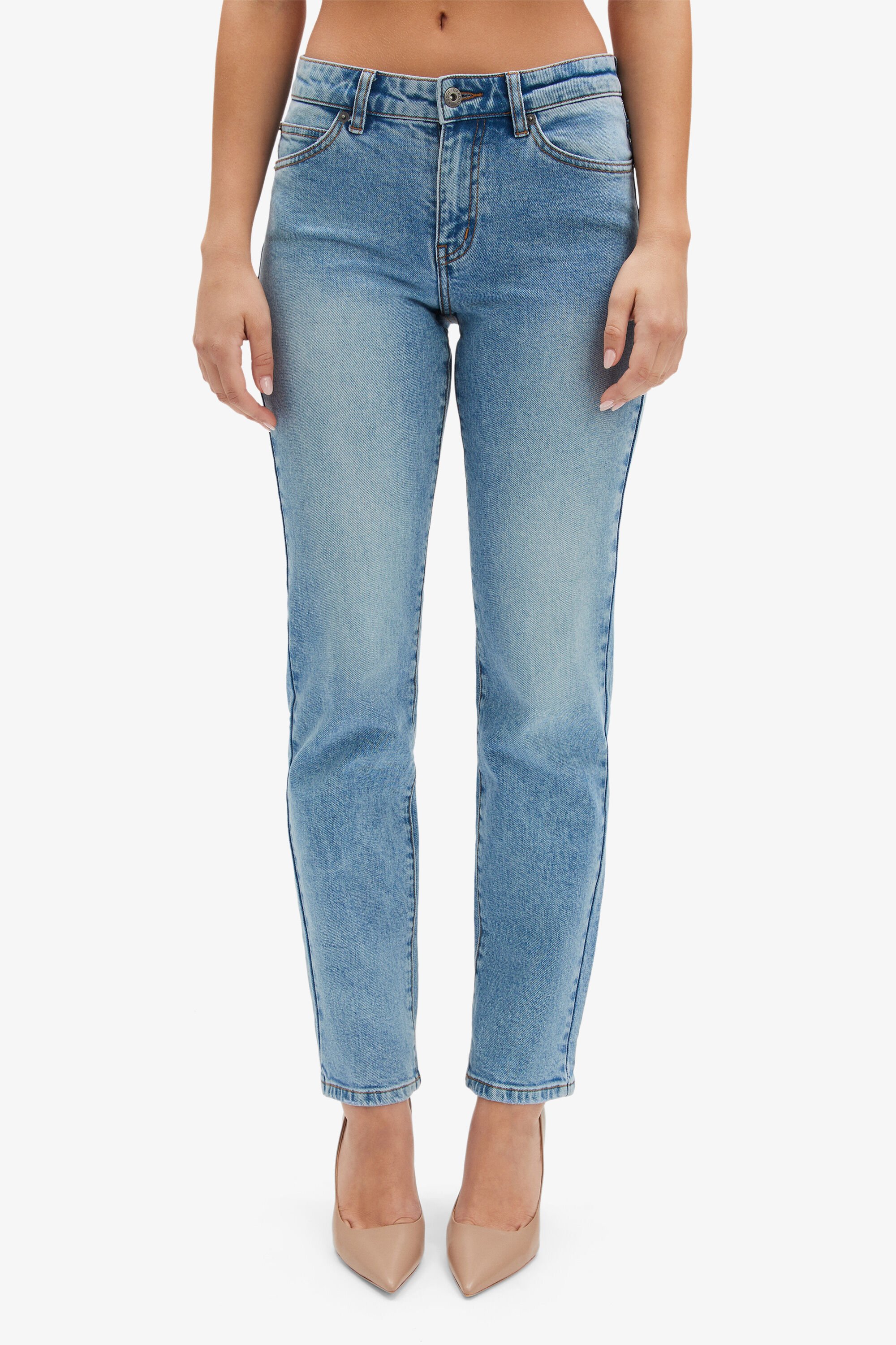 Faris Straight Leg Jeans In Vintage Bardot