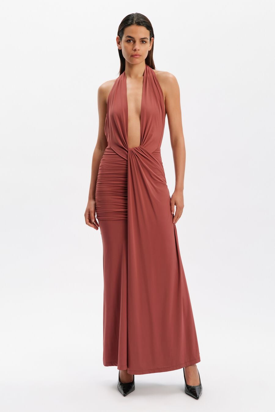 Ines Halter Neck Maxi Dress