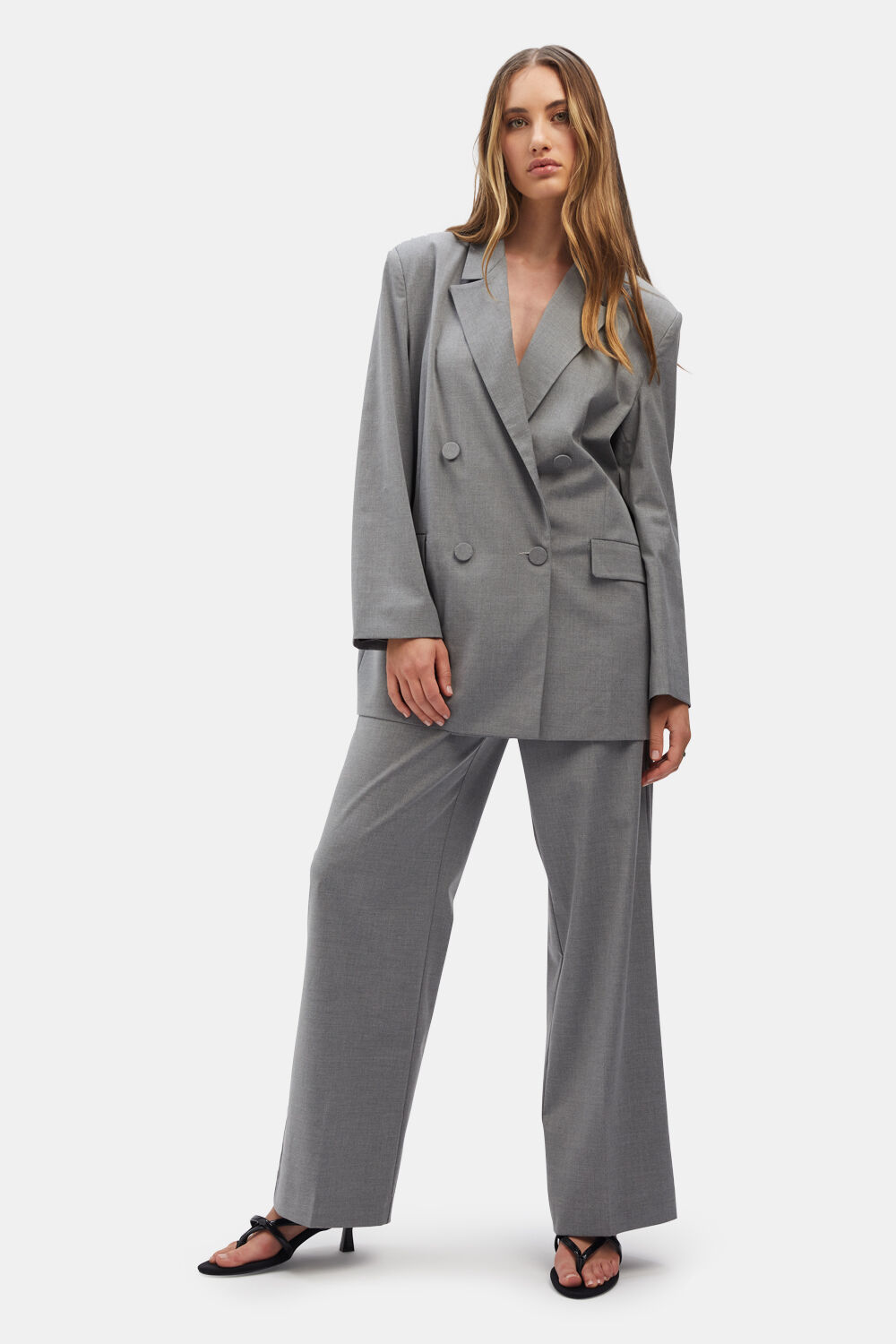 Grey blazer outlet oversized