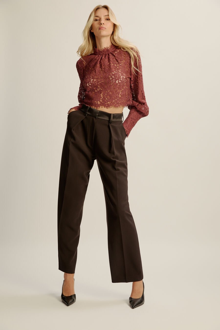 Fia Satin High Rise Pant