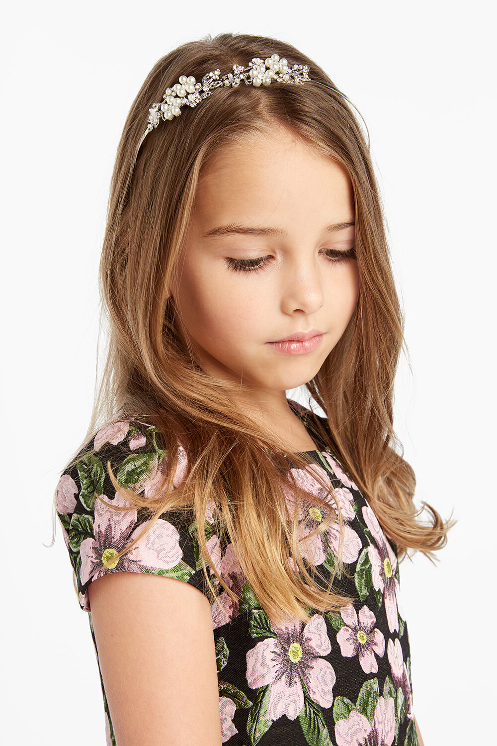 FLOWER METAL HEADBAND in colour SILVER