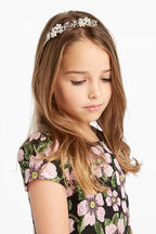 FLOWER METAL HEADBAND in colour SILVER