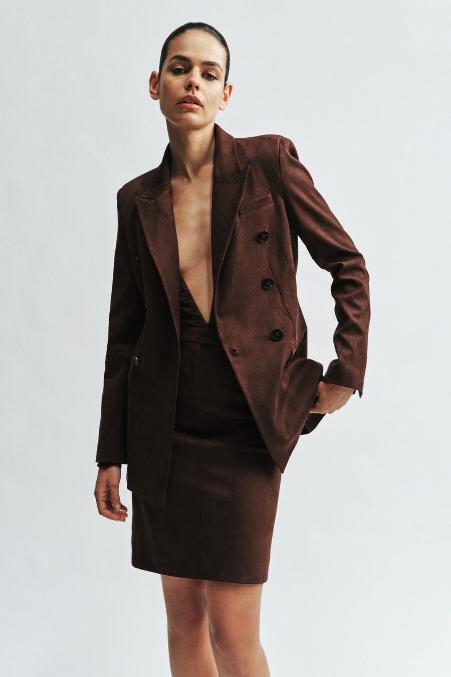 Vanessa Faux Suede Blazer