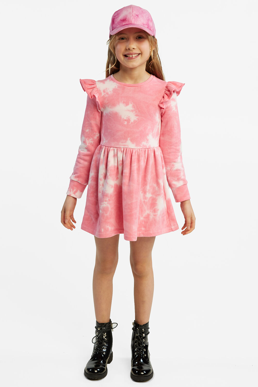 TIE DYE KNIT DRESS in colour BALLERINA