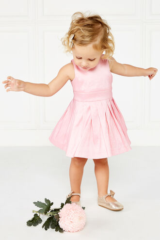 CLARA SHIMMER DRESS in colour PARFAIT PINK