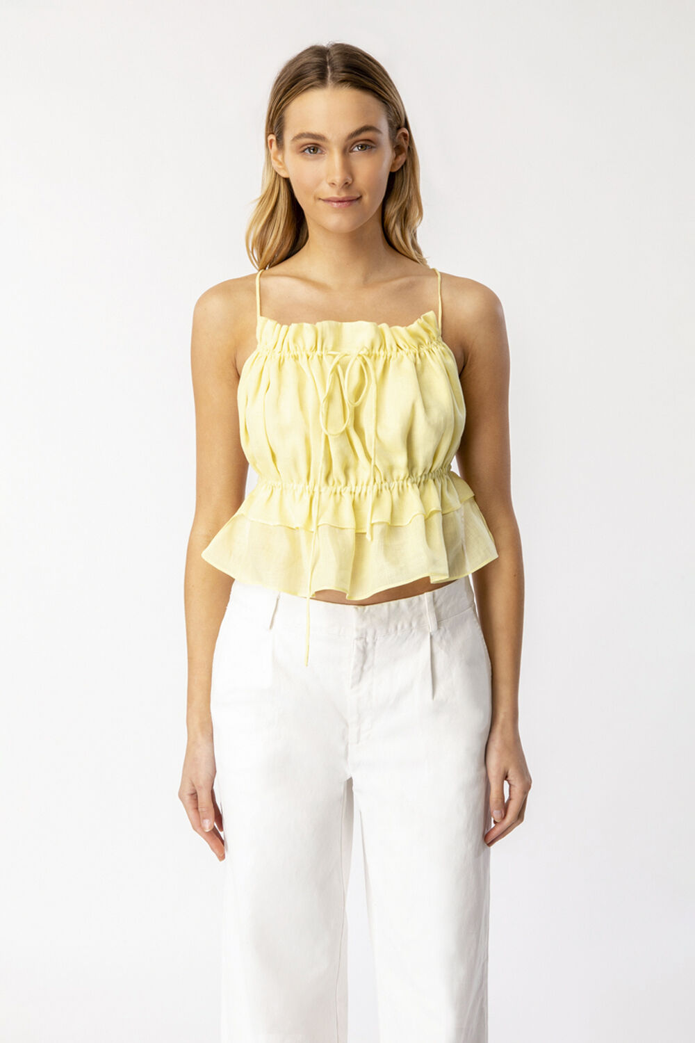 MARGO BARELY THERE TOP in colour BUTTERCUP