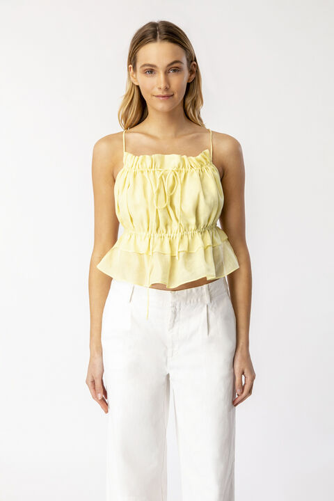 MARGO BARELY THERE TOP in colour BUTTERCUP