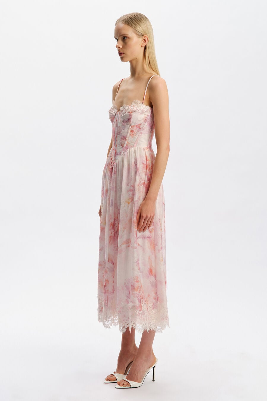 Ashta Lace Detail Midi Dress