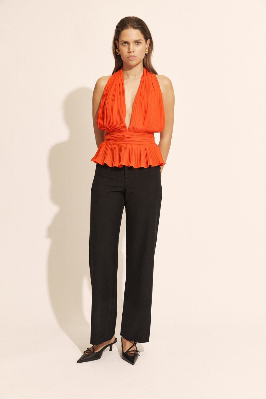 Amala Pleated Halter Neck Top