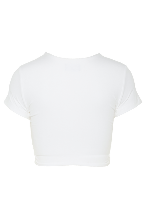 BRIE CROP TOP in colour BRIGHT WHITE