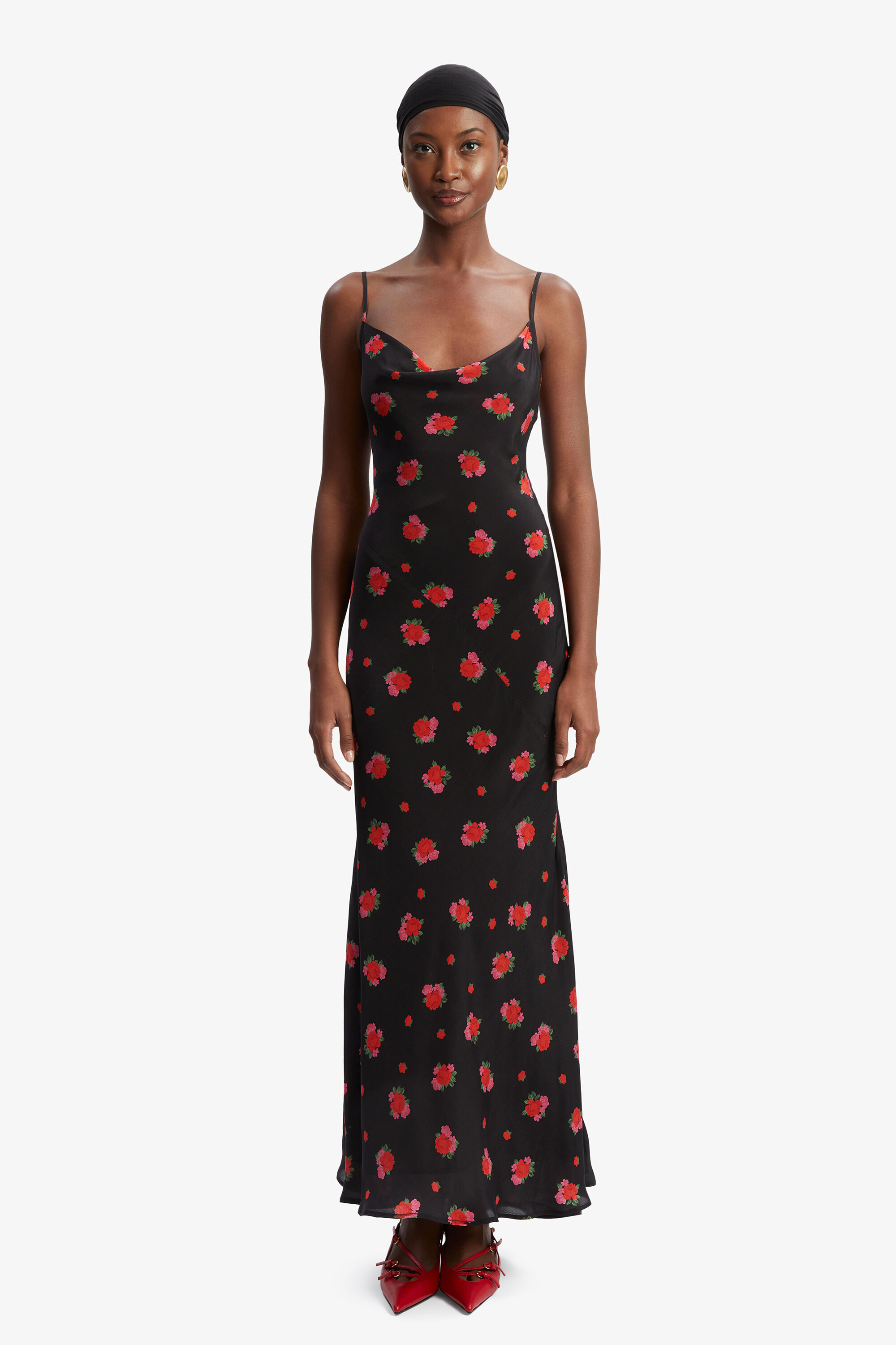 ワンピース ROTATE FW25 'Satin Corset Maxi' dress (114330100 100) Satin Corset Maxi Dress Black - ROTATE Birger Christensen