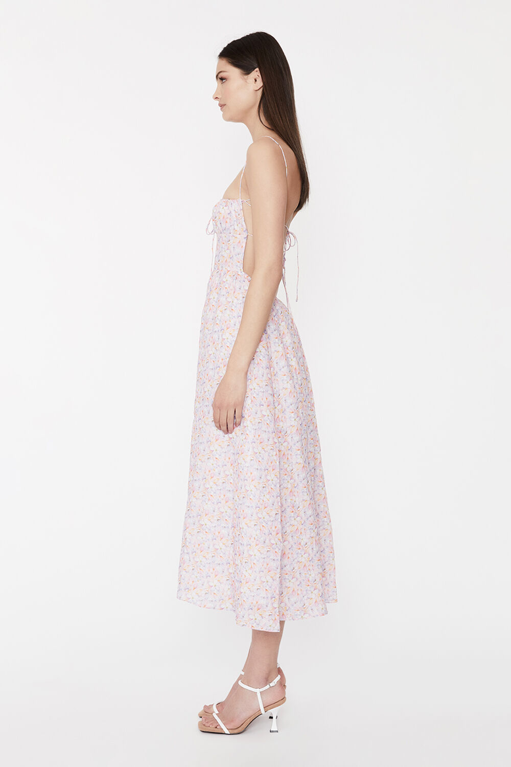 SPRING FLORAL MIDI DRESS in colour DRESS BLUES