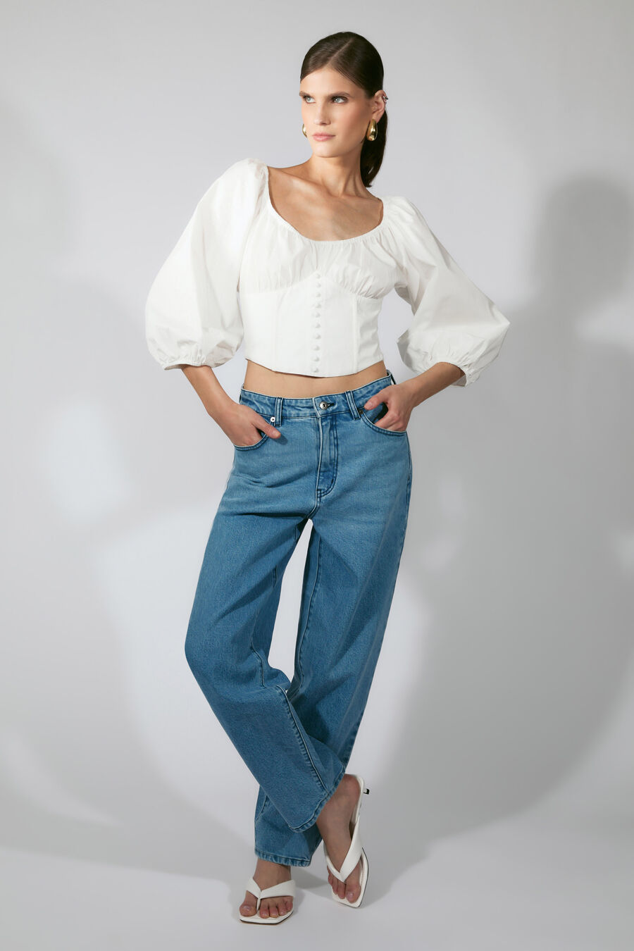 Alessandra Cotton Poplin Top