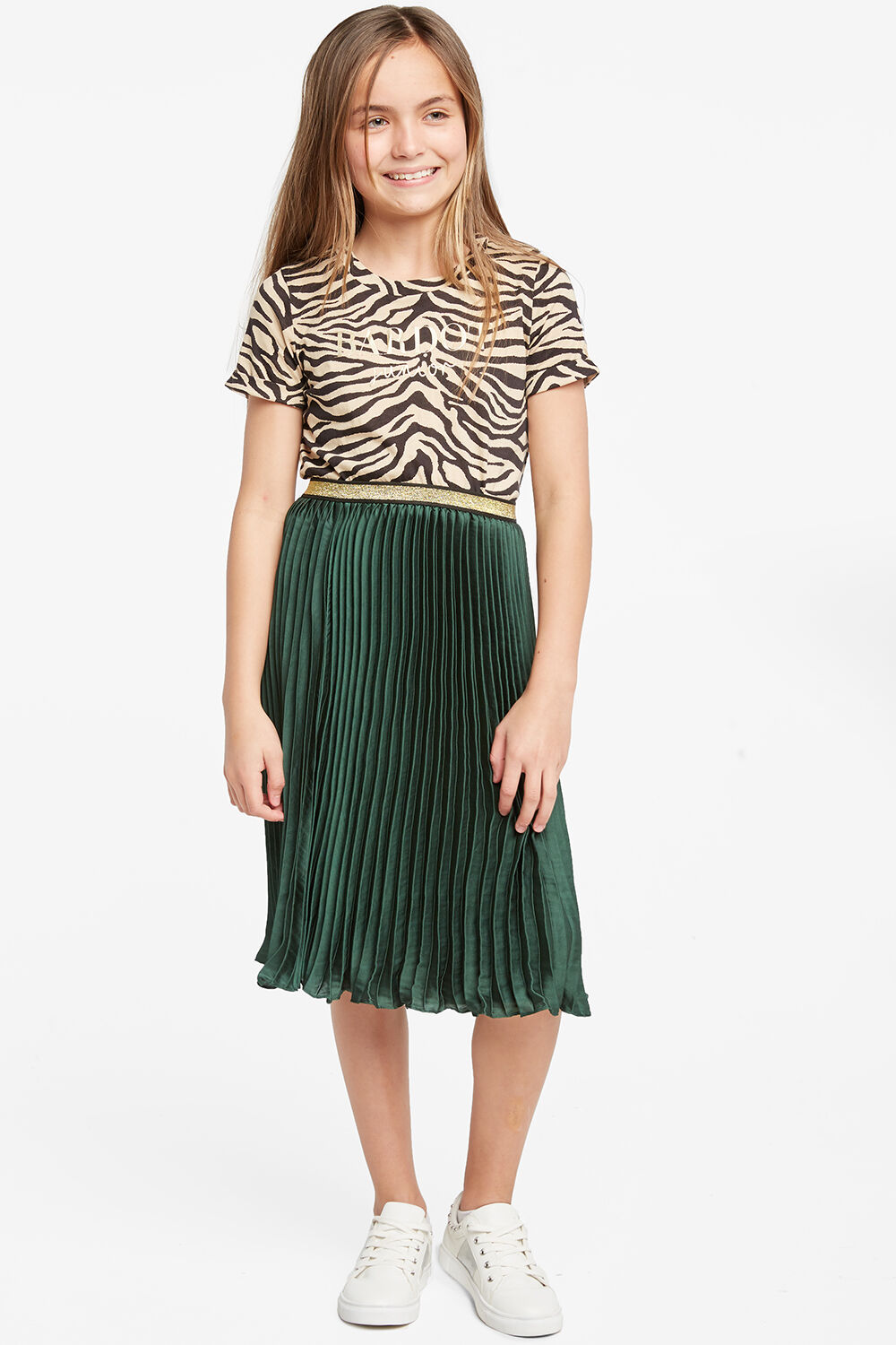 mid length pleated skirts junior