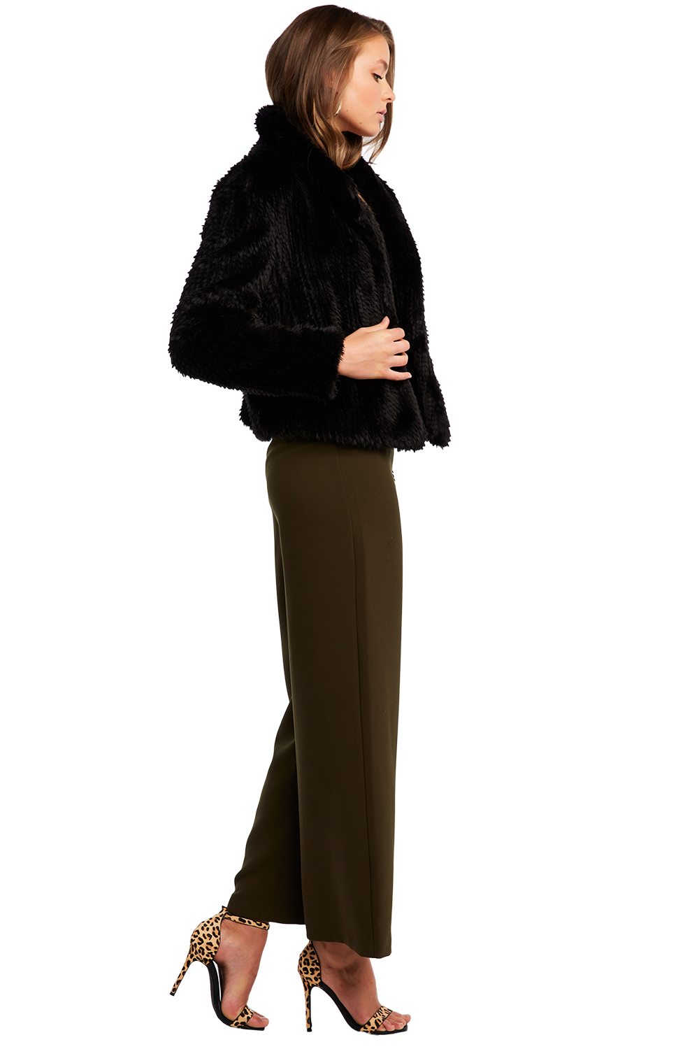 rabbit faux fur jacket