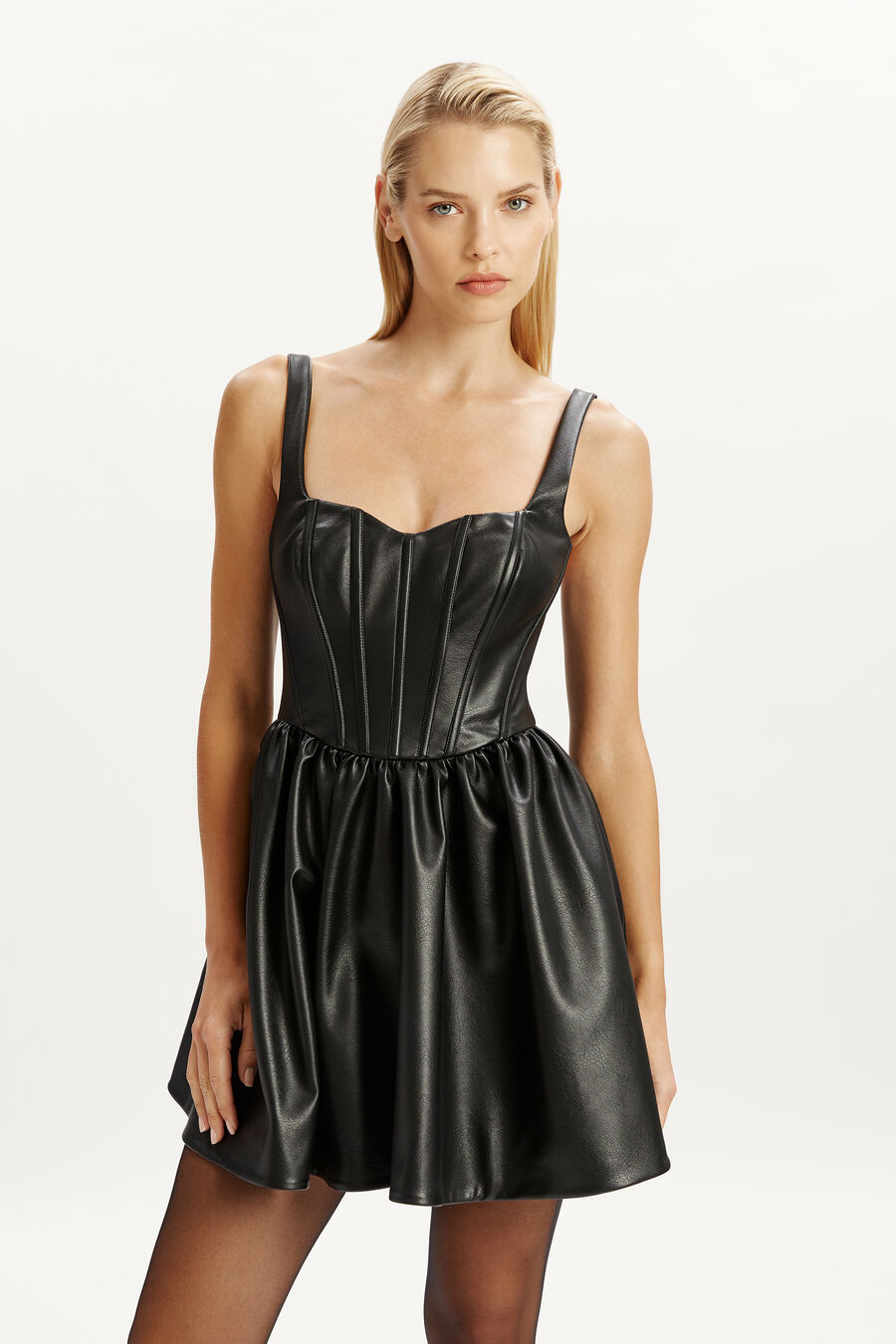 Savoy Vegan Leather Mini Dress