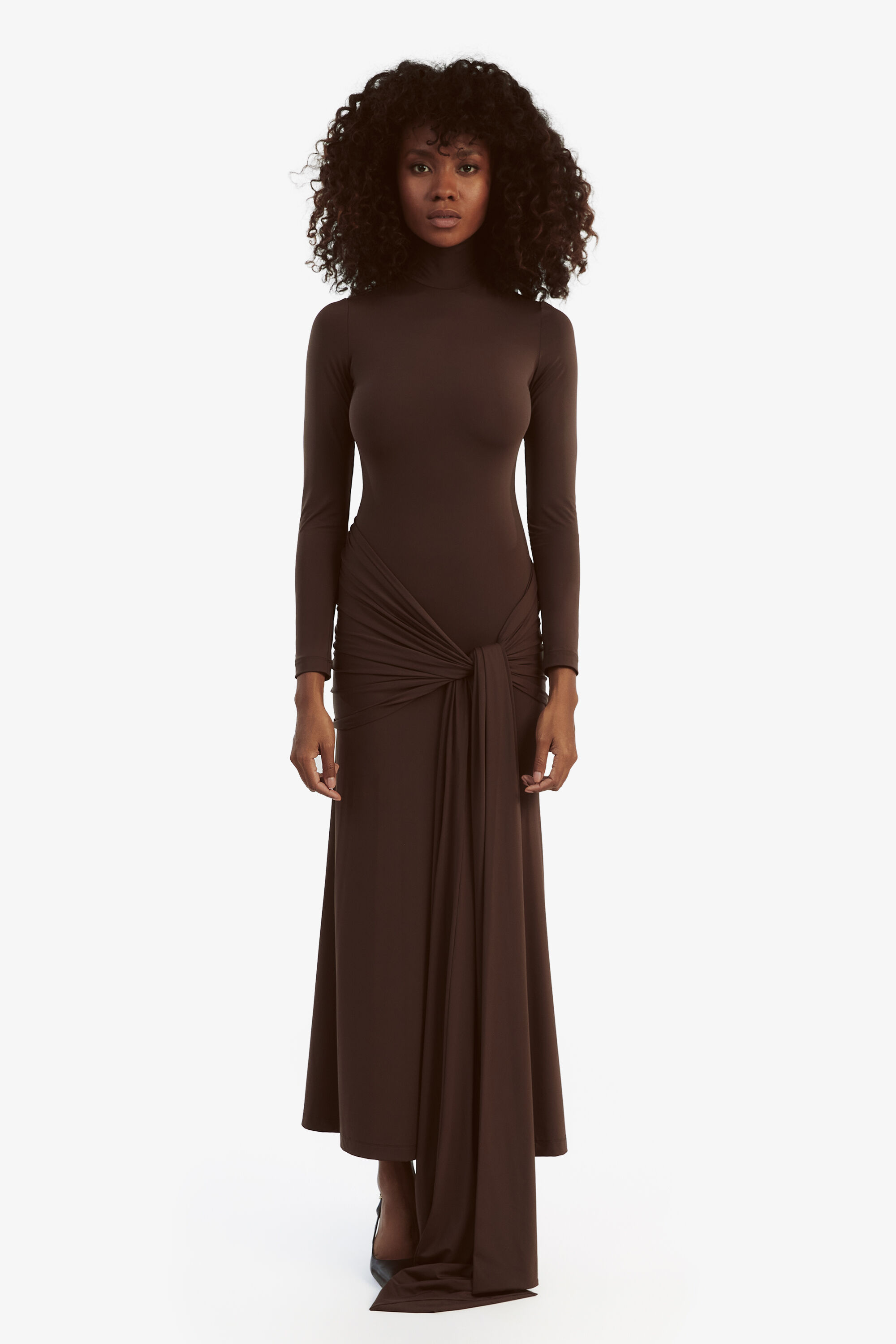 Maxi dress with tie front 2025