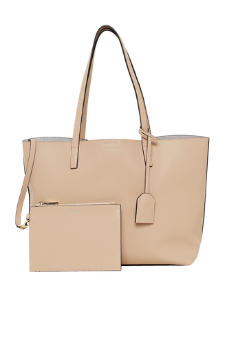 LEATHER TOTE BAG in colour BEIGE