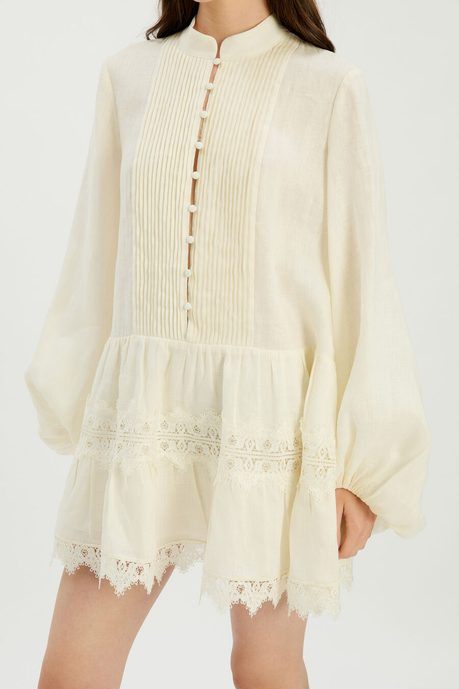 Antonia Lace Trim Mini Dress