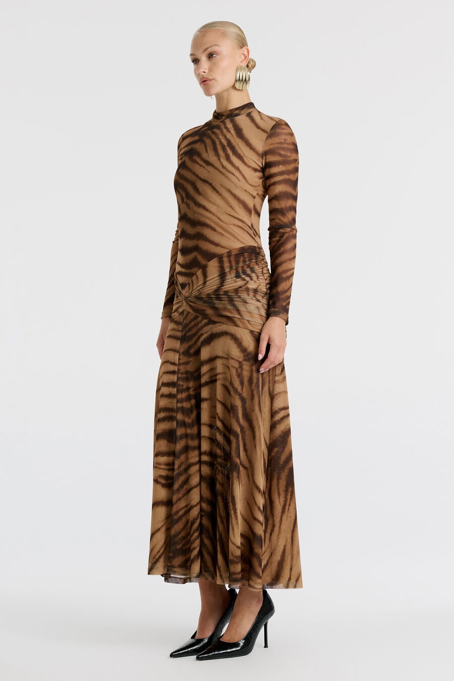 Lea Printed Mesh Dress