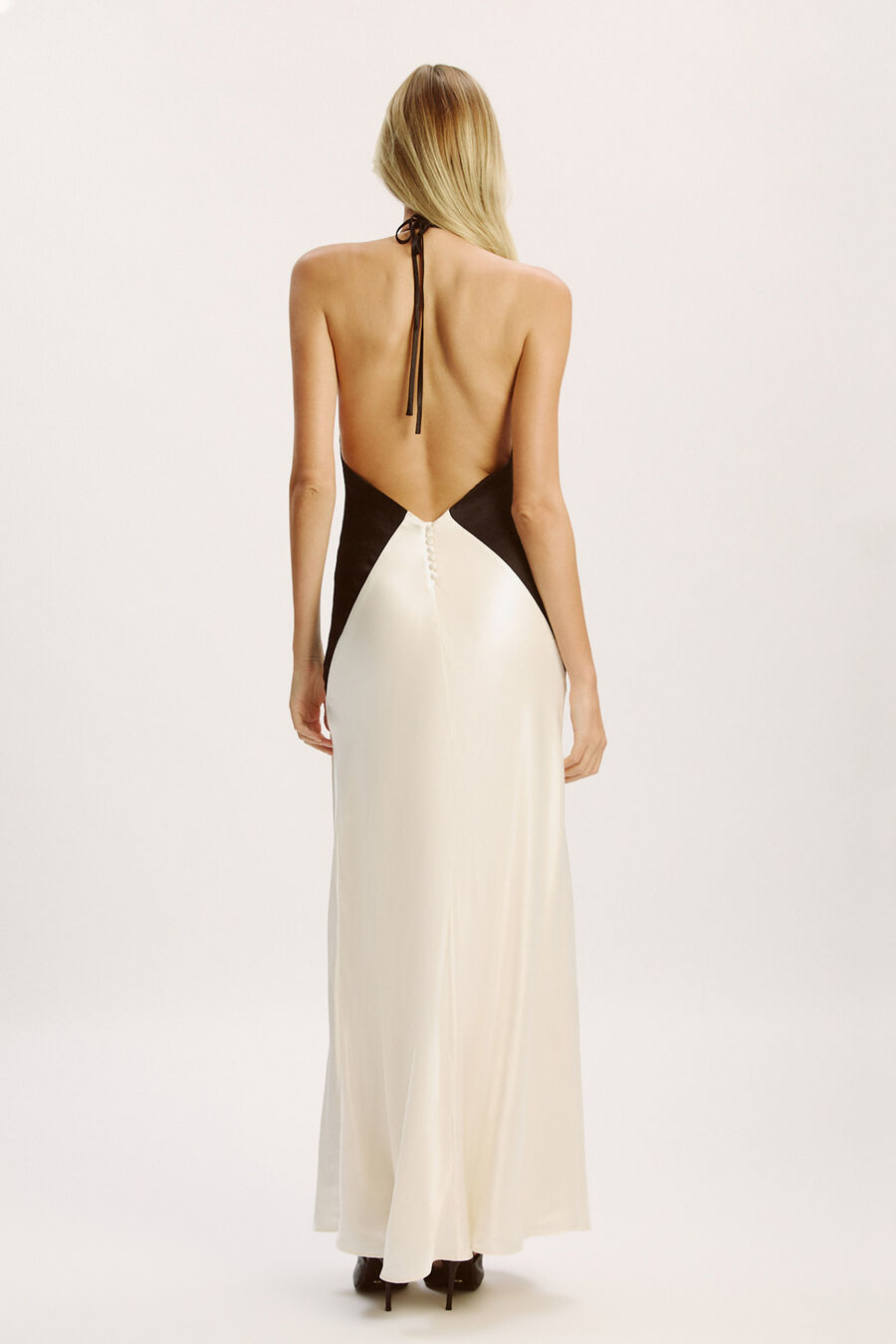 Yve Contrast Halter Dress