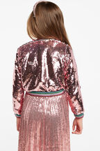 EVA SEQUIN BOMBER in colour PALE DOGWOOD