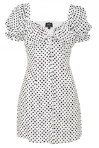 PRESLEY MINI DRESS in colour CLOUD DANCER