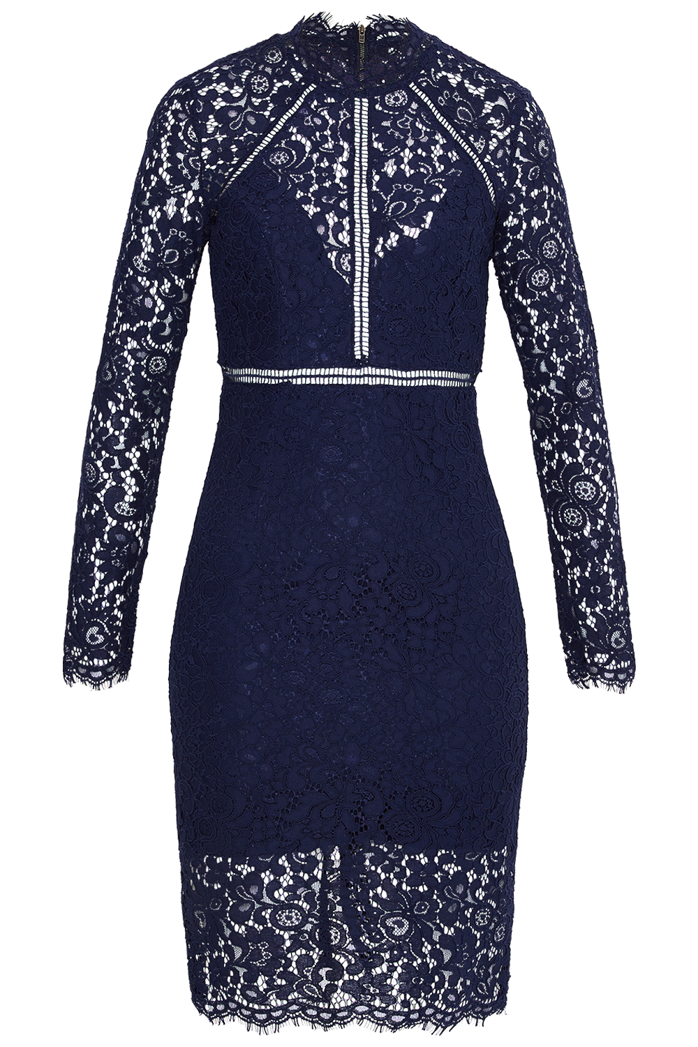 Rozie Lace Dress in Navy | Bardot