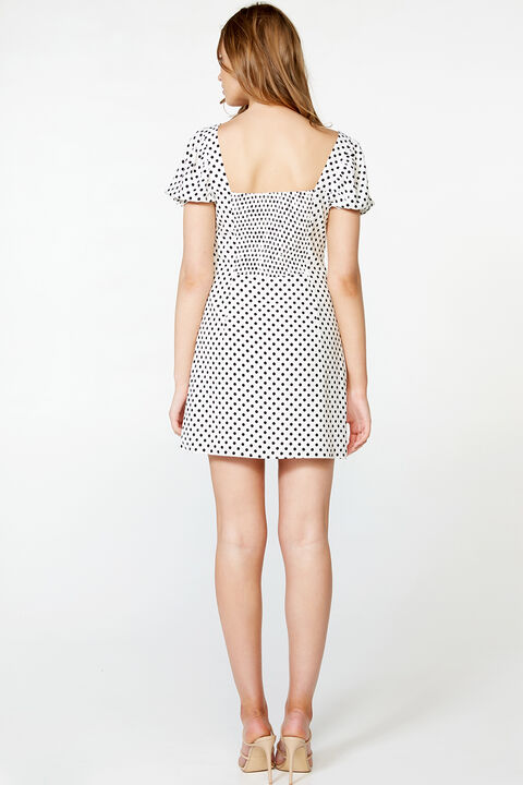 PRESLEY MINI DRESS in colour CLOUD DANCER