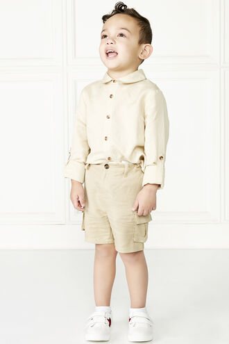 THEO LINEN SHIRT in colour BIRCH