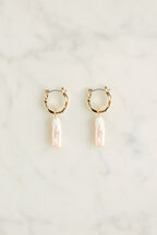 PEARL DROP EARRINGS in colour GOLD EARTH