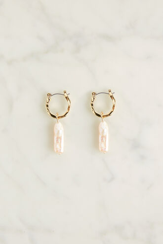 PEARL DROP EARRING in colour GOLD EARTH