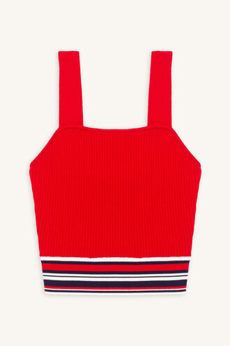 JACKSON STRIPE CROP in colour RIBBON RED