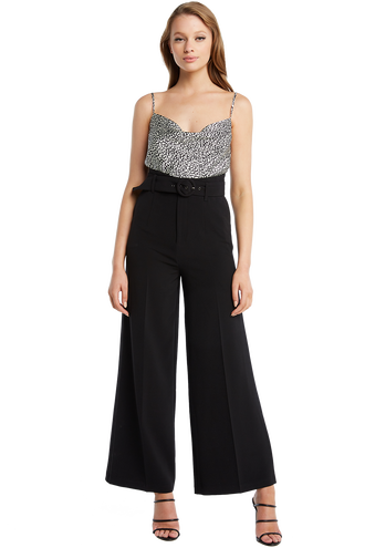 JULIA STRAP TOP in colour CAVIAR