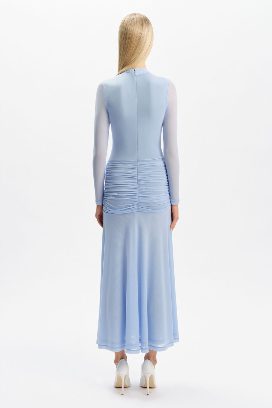 Liyana Ruched Mesh Dress
