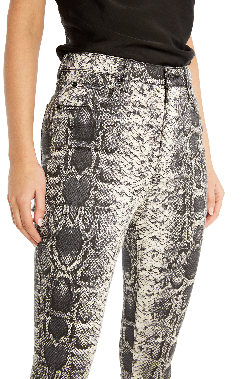 KHLOE SNAKE JEAN in colour BRIGHT WHITE