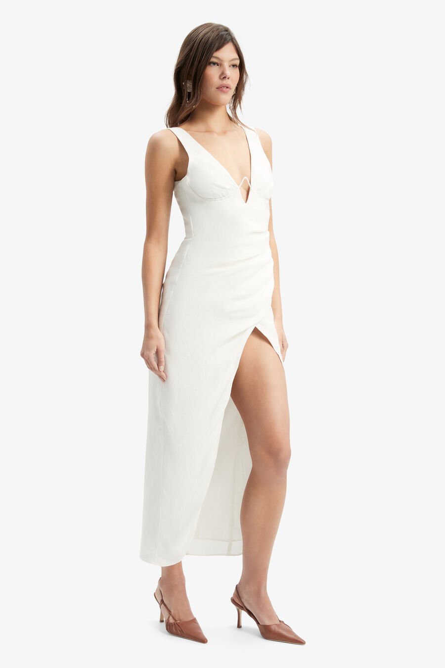 SUVI LINEN MIDI DRESS