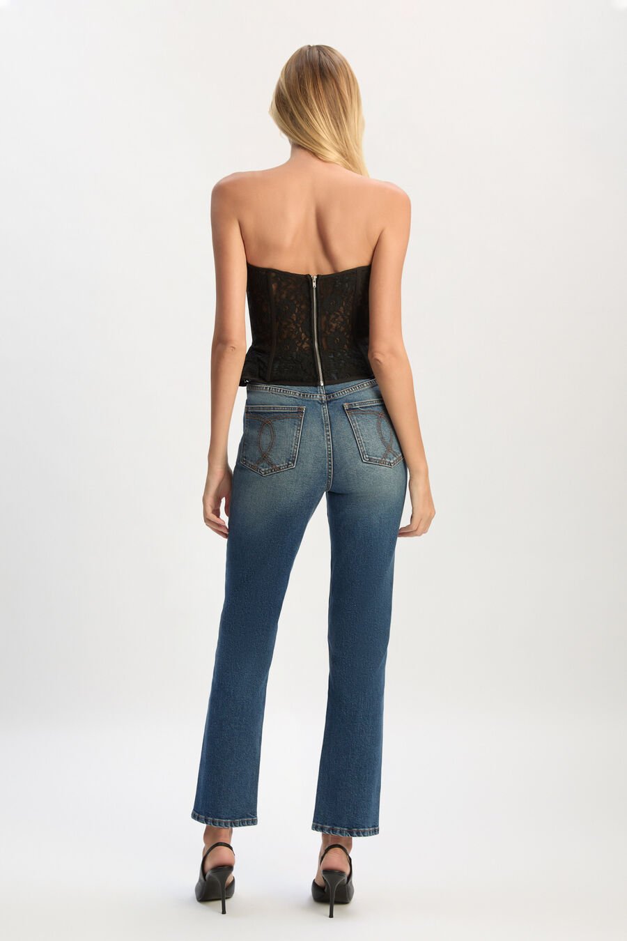 Cristo Strapless Lace Bustier