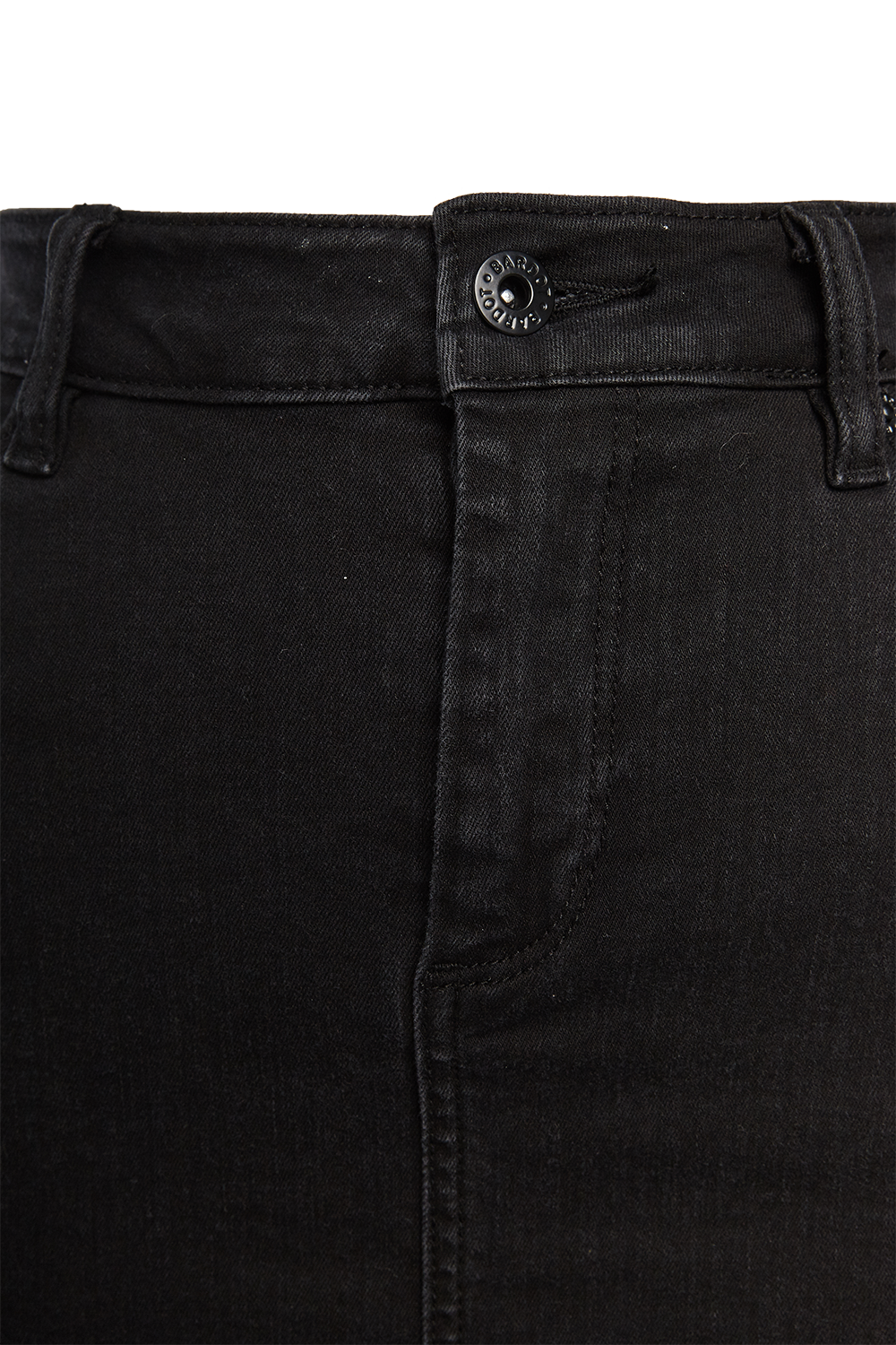 bardot black denim skirt